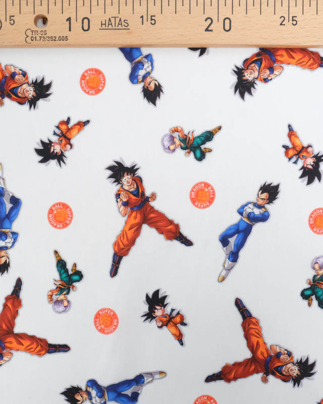 Tissu Coton Ecru Personnages Dragon Ball Z - Mercerine