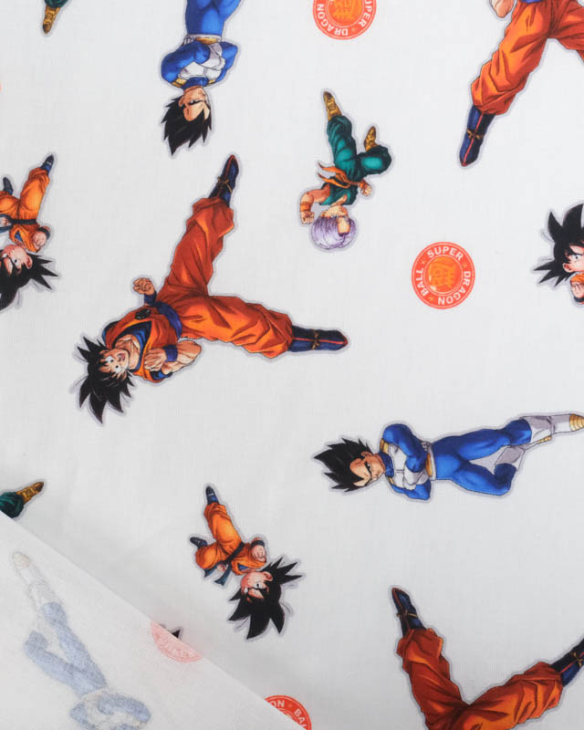 Tissu Coton Ecru Personnages Dragon Ball Z - Mercerine