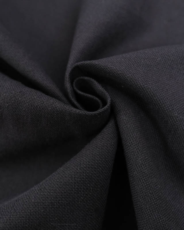 Tissu Ameublement Coton Lin Noir - Mercerine