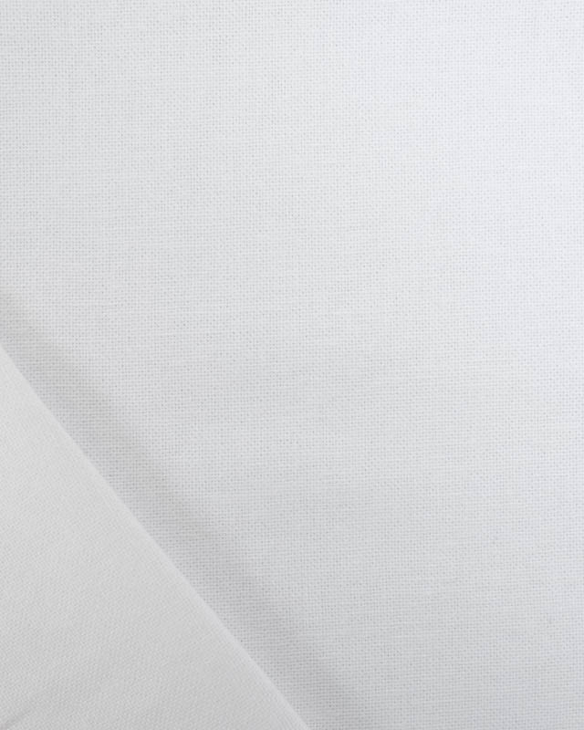 Tissu Ameublement Coton Lin Blanc Optique - Mercerine