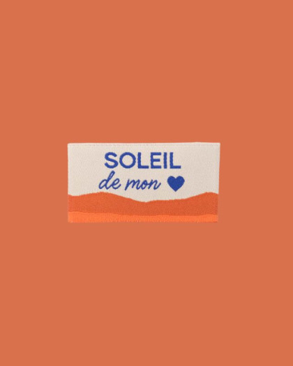 Etiquette à coudre Soleil de Mon Coeur - Mercerine