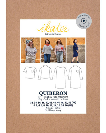 Patron Tee-Shirt ou Robe QUIBERON Femme Ikatee - Mercerine