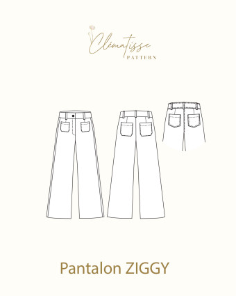 Patron Pantalon ZIGGY - Clématisse Pattern