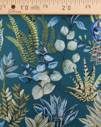 Tissu Jacquard Ameublement Tissé En France Amadeus Emeraude - Mercerine