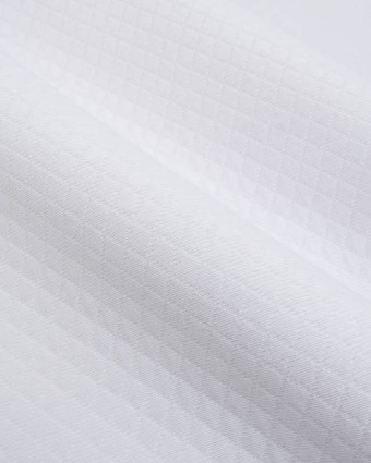 Tissu Jacquard Tissé En France Effet Matelassé Blanc Optique - Mercerine