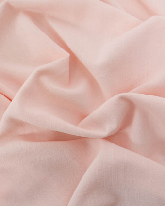 Tissu Lin Lavé Viscose Rose Clair - Mercerine