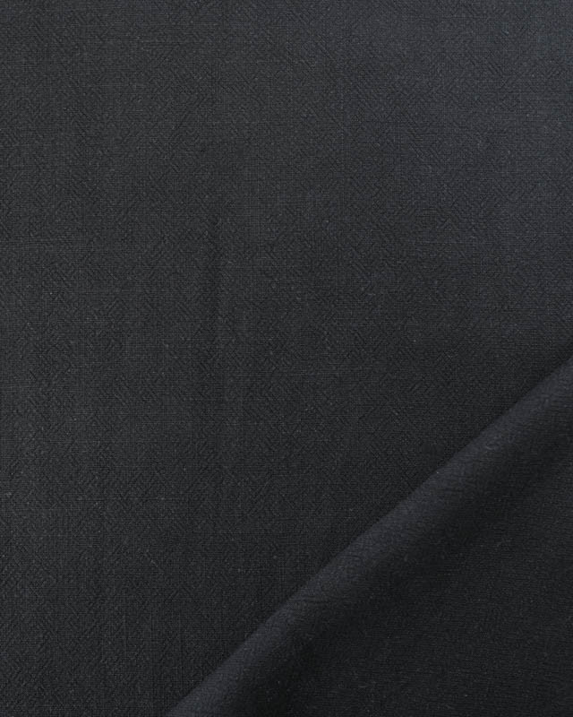 Tissu Lin Lavé Viscose Noir - Mercerine