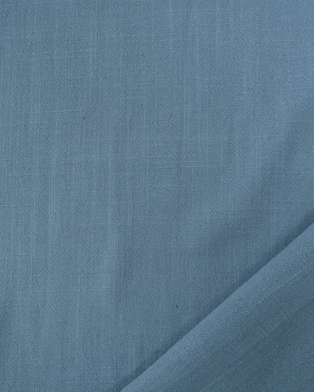 Tissu Lin Lavé Viscose Bleu Persan - Mercerine