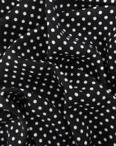 Tissu Viscose Noir à Pois Blancs