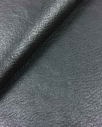 Tissu simili cuir noir Thibaud -  Mercerine