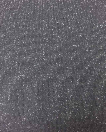 Bord côte gris foncé lurex argent - par 10cm -  1 - Mercerine