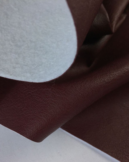 Tissu au metre colorado aspect cuir bordeaux