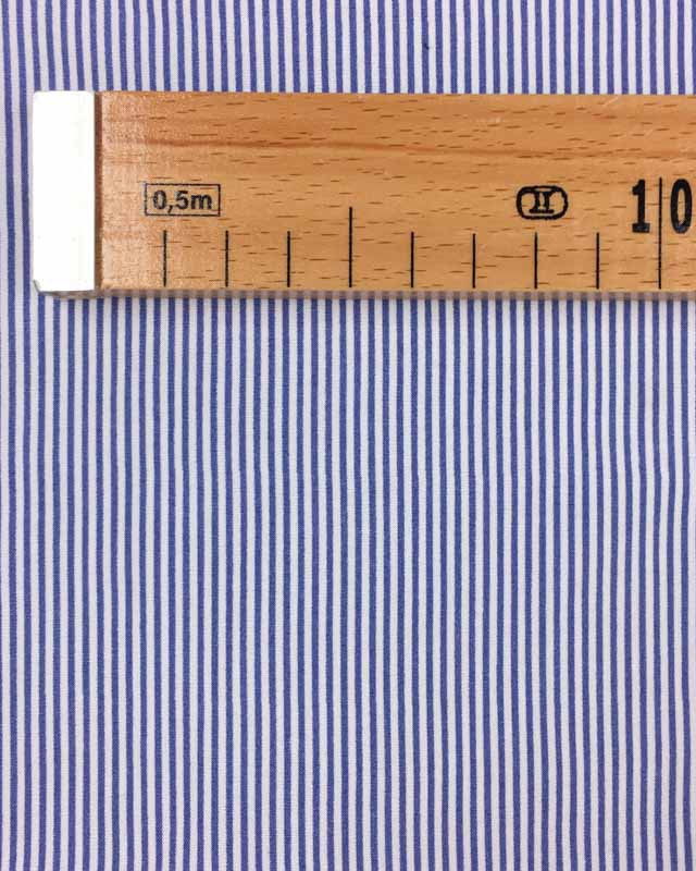 Tissu viscose rayé bleu   x10cm - Mercerine