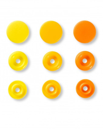 Boutons pression - Mercerie - Pressions jaune - Prym - Lot de 30 boutons - Mercerine