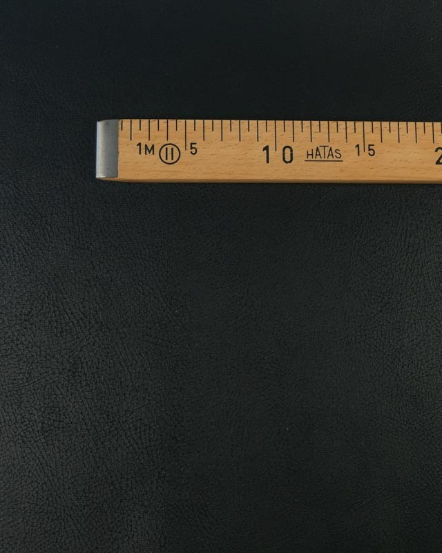 Tissu cuir polyester noir Kent au mètre - Mercerine
