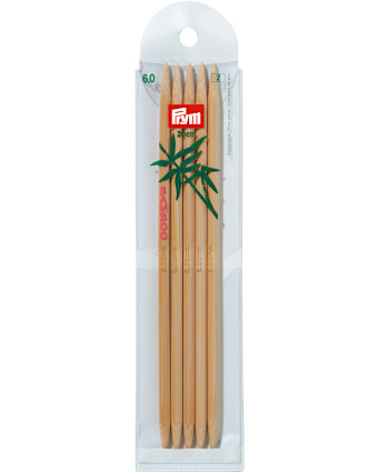 Aiguilles à tricoter-  bambou - 6.0mm - Prym - Mercerine