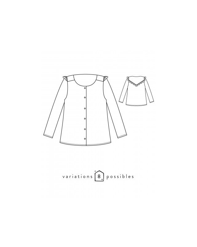 VERTIGE Patron blouse -robe femme - Atelier Scammit - Mercerine
