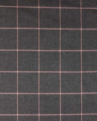  Tissu Écossais Gris Carreaux Rose x10cm -  Mercerine