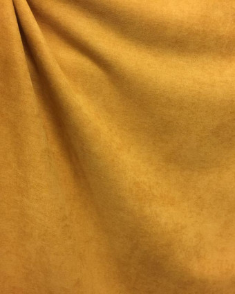 Tissu rideau occultant souple Alaska jaune moutarde au mètre Mercerine.Com