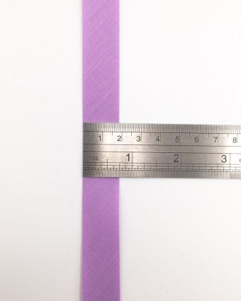 Mercerie au mètre : Biais unis lilas 20mm - Mercerine