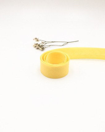 Biais uni jaune pastel : 20mm, 27mm - Mercerine