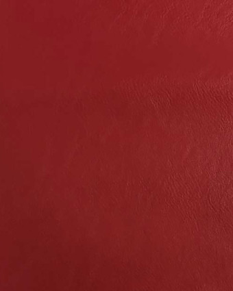 Tissu simili cuir rouge qualité siège Thibaud x10cm -  Mercerine