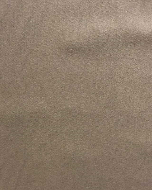 Tissu coton uni taupe - Mercerine