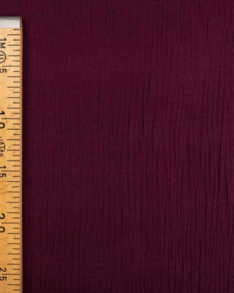 Double gaze prune Oekotex x 10cm