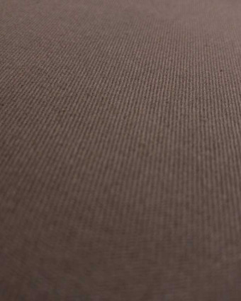 Tissu au mètre : Sergé de coton gris marron Gazole - Mercerine