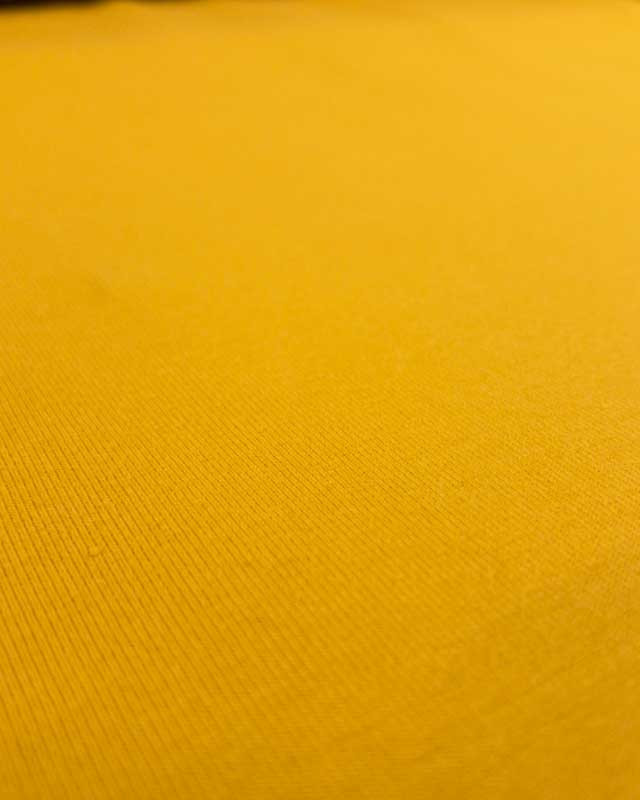 Jersey tissu jaune moutarde coton oekotex Lise - Mercerine