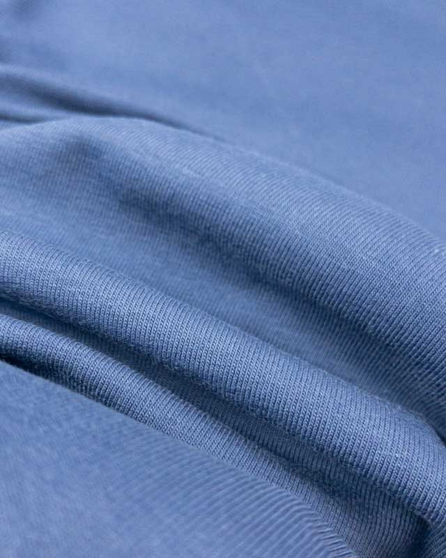 Jersey tissu indigo coton oekotex Lise - Mercerine