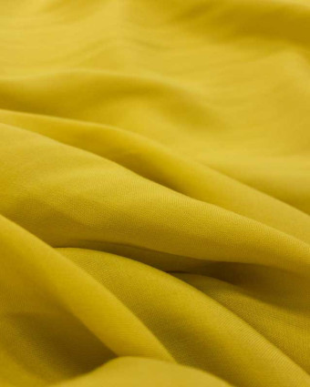 Tissu viscose jaune moutarde léger au mètre - Mercerine