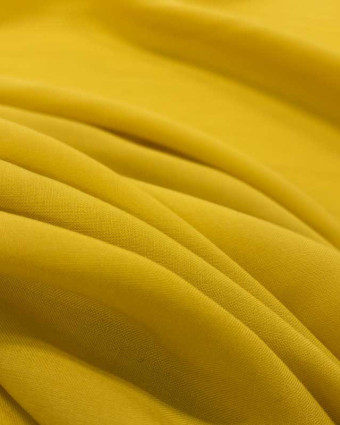 Tissu viscose jaune moutarde léger au mètre - Mercerine