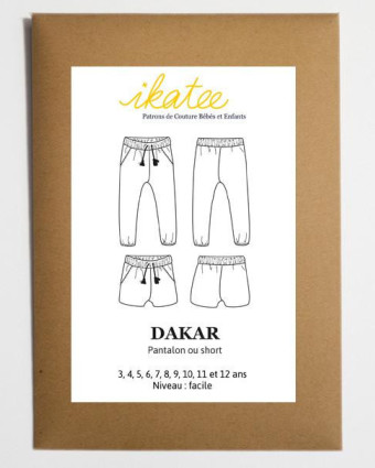 Patron couture enfant pantalon ou short Dakar|Ikatee|