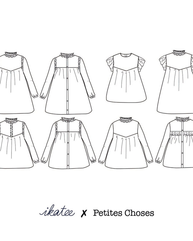 Ikatee| Patron couture robe Louise|Mercerine