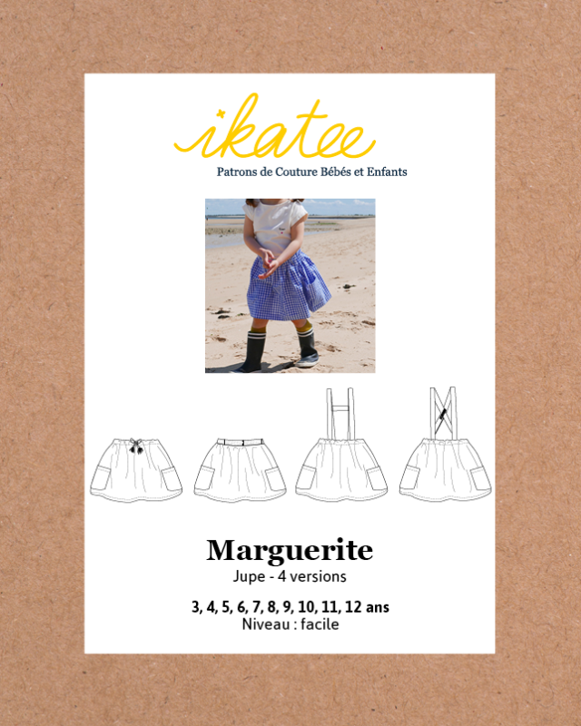 Ikatee| Patron jupe fille|Marguerite|Mercerine