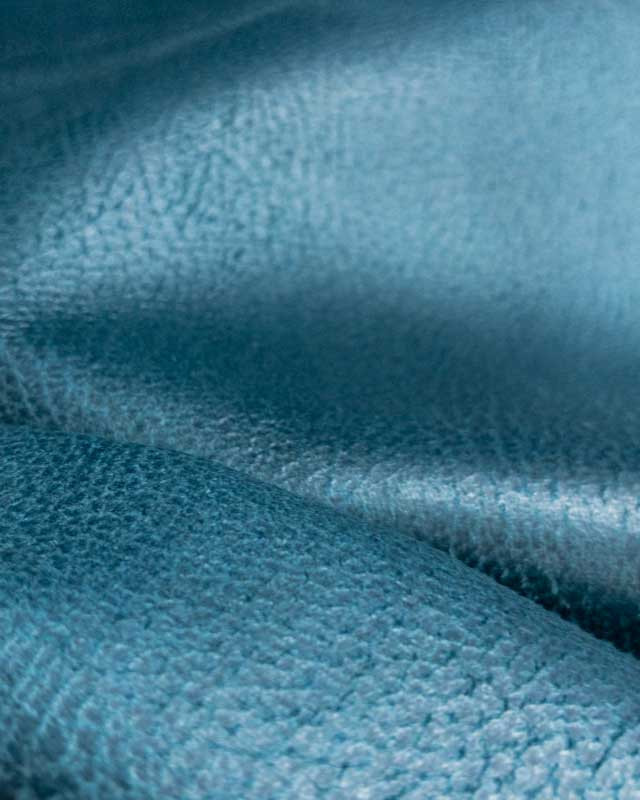 Tissu simili cuir pour siège bleu canard au mètre - Mercerine