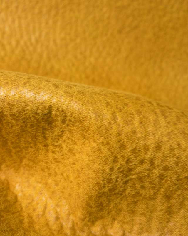 Tissu simili cuir jaune cherok au mètre - Mercerine