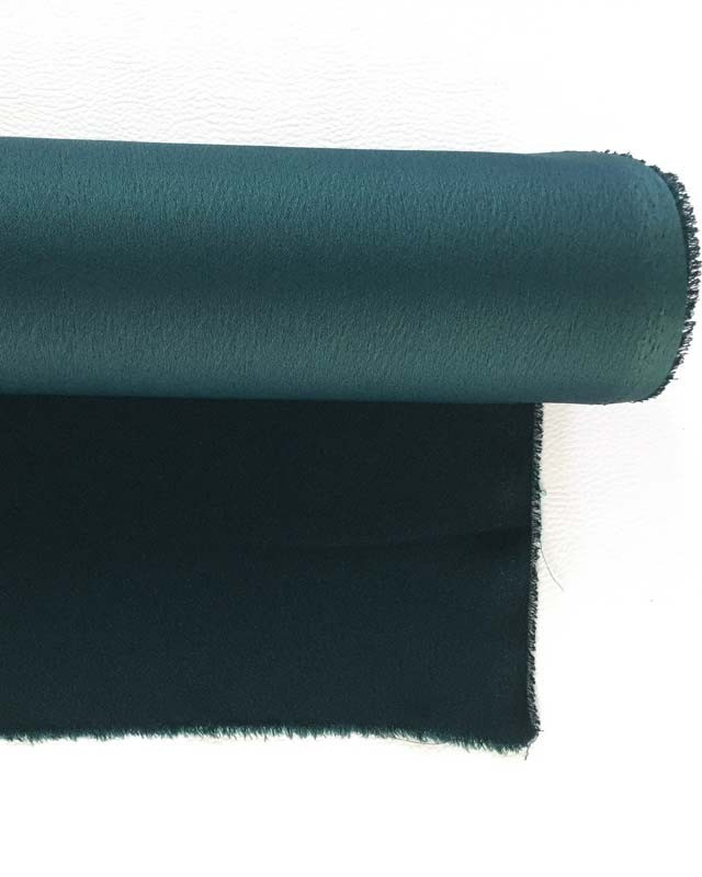 Tissu crêpe envers satin vert sapin Cristina - Mercerine