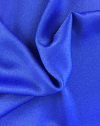 Tissu crêpe envers satin bleu électrique Cristina - Mercerine