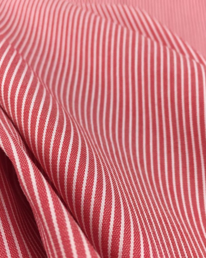 Tissu coton pour torchon rayure rouge - Tissus price