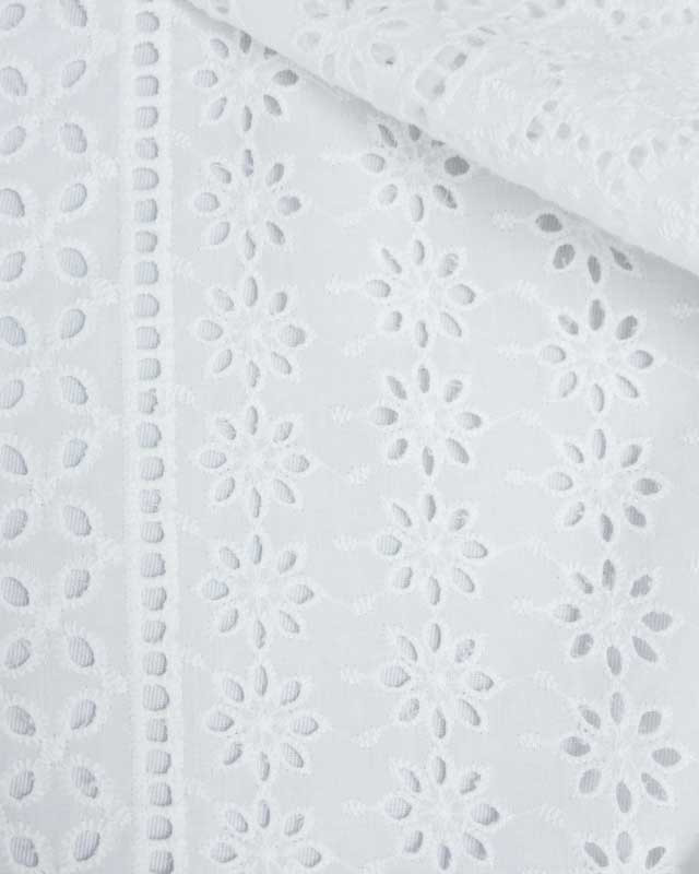 Broderie anglaise English diary blanc crème