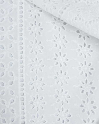 Broderie anglaise English diary blanc crème