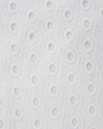 Broderie anglaise Circle time blanc crème