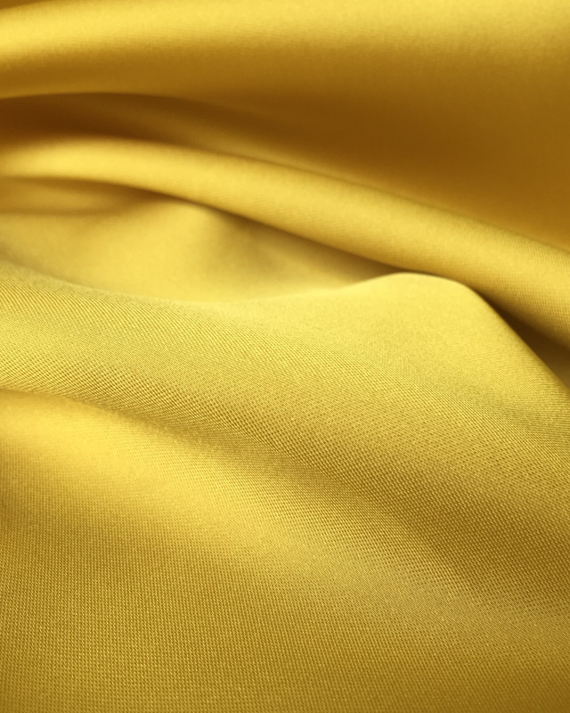 Tissu satin jaune anis Ciara - Mercerine