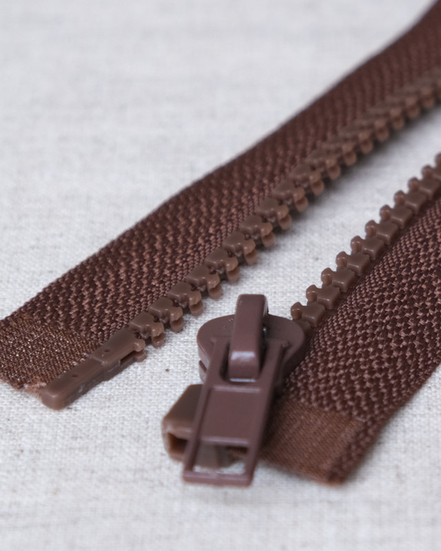 Fermeture blouson marron chocolat au lait - séparable