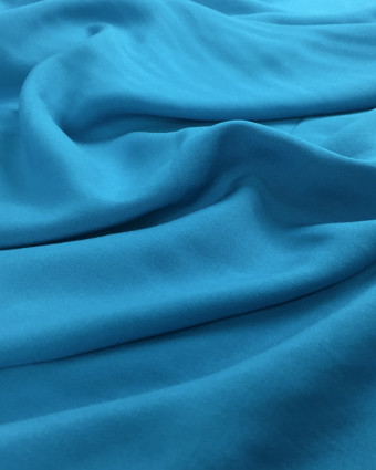 Tissu viscose bleu turquoise -  Mercerine