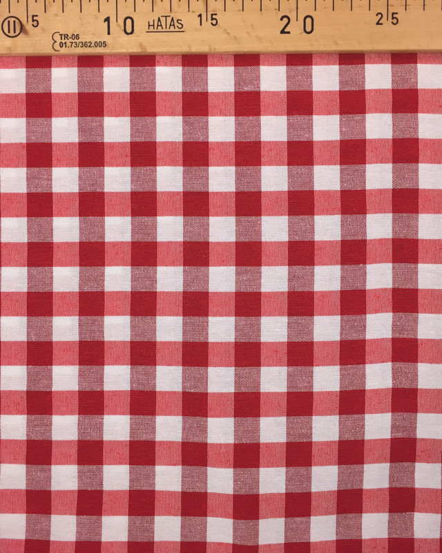 Nappe - Tissu vichy grand carreau - Tissu au metre - Vichy  rouge - Mercerine