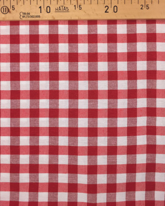 Nappe - Tissu vichy grand carreau - Tissu au metre - Vichy  rouge - Mercerine