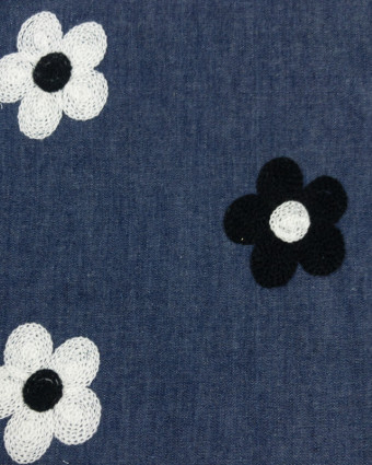 Denim Jean Brodé de Fleurs